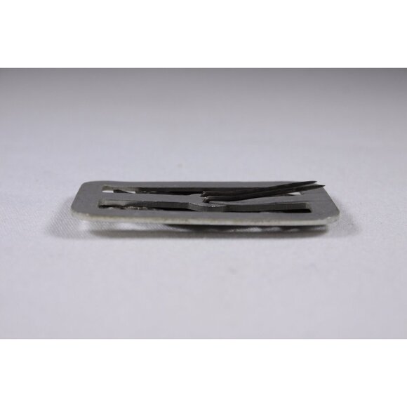 Vintage St Christopher car visor badge, metal traveller protection patron saint - Picture 6 of 8